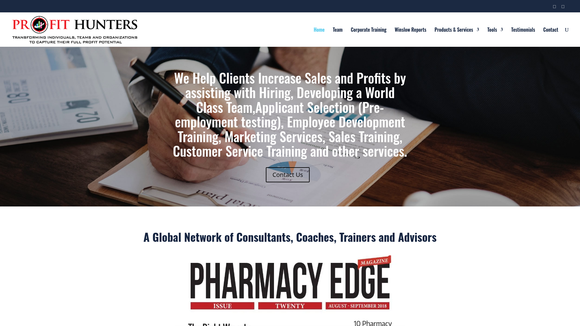 Profit Hunters website screenshot