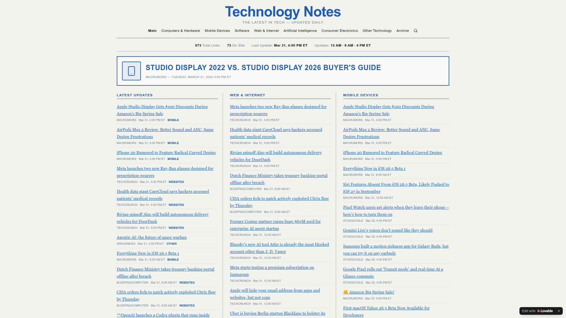 TechnologyNotes.com website screenshot