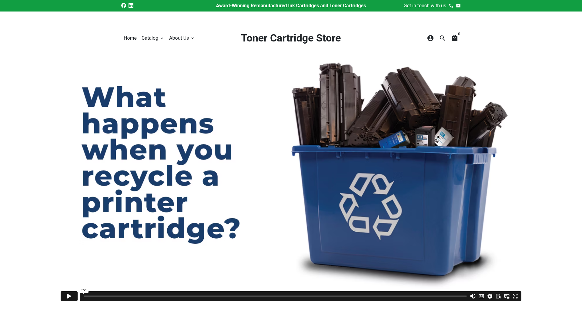 Toner Cartridge Store website screenshot